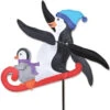 15 In. WhirliGig Spinner - Sledding -Kite And Flag Shop 21895p SleddingPenguins