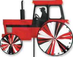 24 In. Modern TractorSpinner - Red
