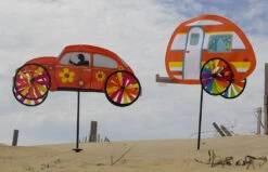 22 In. VW Hippie Mobile Spinner - Orange -Kite And Flag Shop 26831 25682 22Hip 19Camper