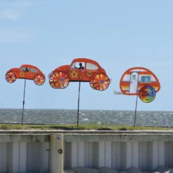 22 In. VW Hippie Mobile Spinner - Orange -Kite And Flag Shop 26831 25972 25648 Hippies Camper