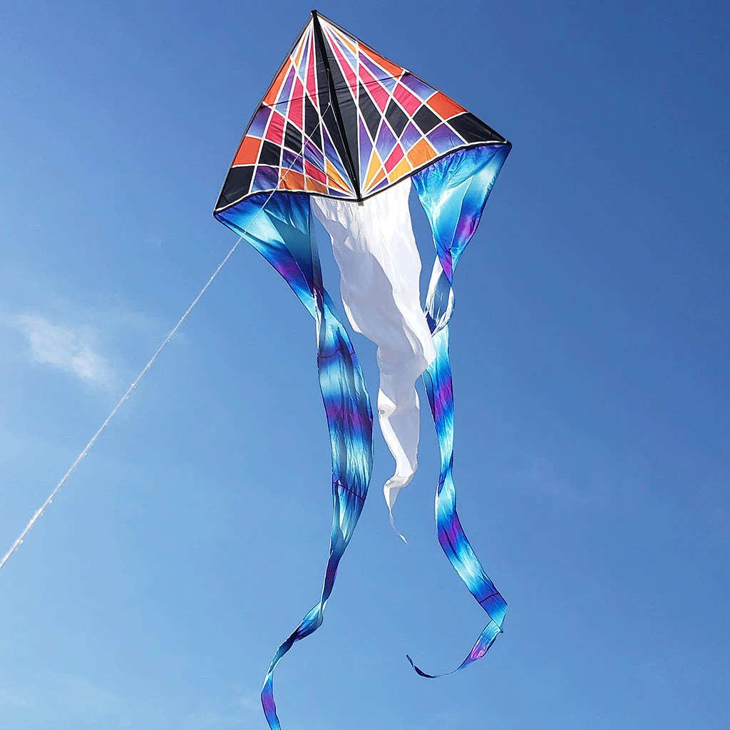 6.5 Ft. Flo-Tail Delta Kite - Gradient Check 4 6.5 Ft. Flo-Tail Delta Kite - Gradient Check - Image 2