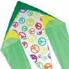 45 In. Flo-Tail Delta Kite - Lime Peace 1 45 In. Flo-Tail Delta Kite - Lime Peace -Kite And Flag Shop 33031p LimePeace zoom