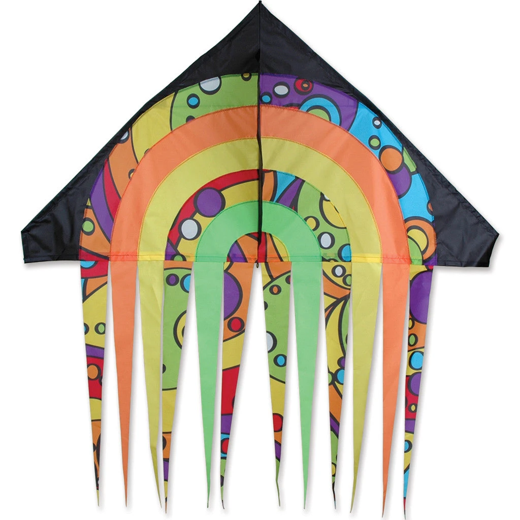 56 In. Stream Delta Kite - Rainbow Orbit 4 56 In. Stream Delta Kite - Rainbow Orbit - Image 2