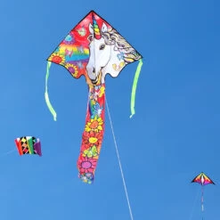 Large Easy Flyer Kite - Unicorn Flowers -Kite And Flag Shop 44024 3 1024