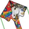 Large Easy Flyer Kite - Unicorn Flowers -Kite And Flag Shop 44024p Unicorn Superflier Zoomed 1024