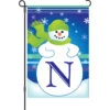 12 In. Winter Monogram Flag - N -Kite And Flag Shop 51001g MonogramSnowman LetterN