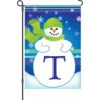 12 In. Winter Monogram Flag - V 2 12 In. Winter Monogram Flag - V -Kite And Flag Shop 51001g MonogramSnowman LetterT 65501920 b198 4d88 9389 9ed49d571248
