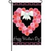12 In. Flag- Valentine Wreath 2 12 In. Flag- Valentine Wreath -Kite And Flag Shop 51068g ValentineWreath