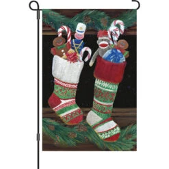 12 In. Flag - Christmas Stockings