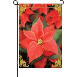 12 In. Flag - Elegant Poinsettia
