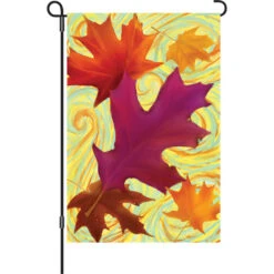 12 In. Flag - Swirling Leaves