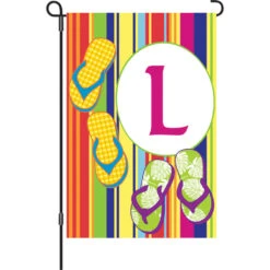 12 In. SummerMonogram Flag - L
