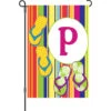 12 In. SummerMonogram Flag - P -Kite And Flag Shop 51456g P summer