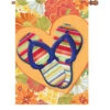 28 In. Flag - I Love Flip Flops -Kite And Flag Shop 52435p ILoveFlipFlops