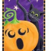 28 In. Halloween House Flag - Halloween Surprise Cat And Pumpkin -Kite And Flag Shop 52722 halloweensuprise