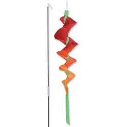 SoundWinds Small Fusilli Spinning Recumbent Bike Windsock - Orange