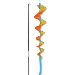 SoundWinds Medium Fusilli Spinning Recumbent Bike Windsock - Yellow