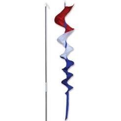 SoundWinds Medium Fusilli Spinning Recumbent Bike Windsock - Patriotic