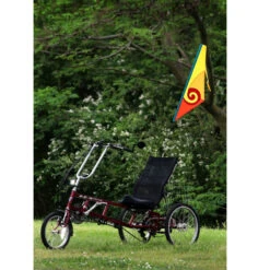 SoundWinds Spiral Recumbent Bike Flag - Yellow -Kite And Flag Shop 53341 4
