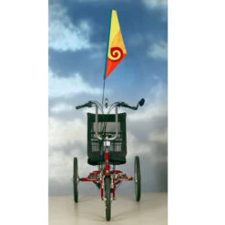 SoundWinds Spiral Recumbent Bike Flag - Yellow -Kite And Flag Shop 53341 6