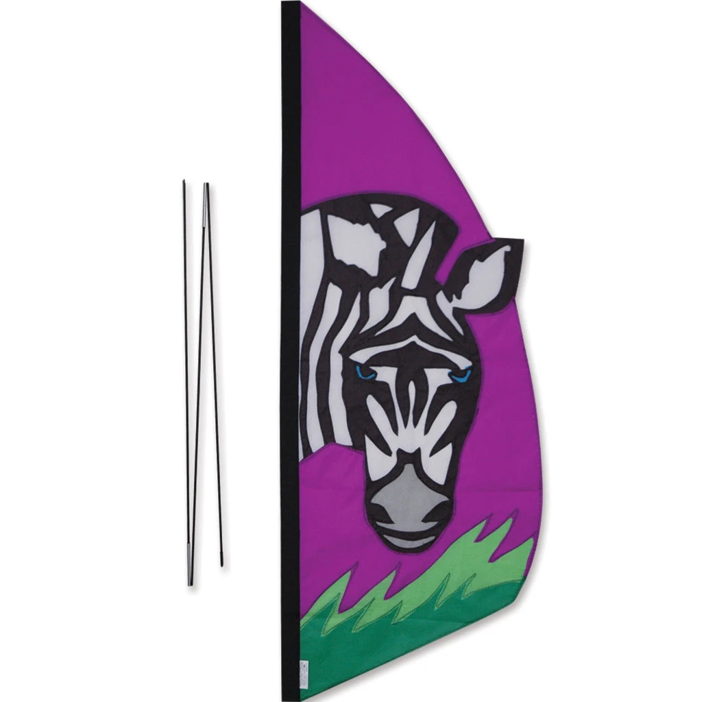 3.5 Ft. Recumbent Bike Feather Banner - Zebra 3 3.5 Ft. Recumbent Bike Feather Banner - Zebra