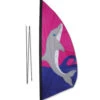 3.5 Ft. Recumbent Bike Feather Banner - Dolphin 1 3.5 Ft. Recumbent Bike Feather Banner - Dolphin -Kite And Flag Shop 53713p Dolphin bikepole 1024