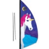 3.5 Ft. Recumbent Bike Feather Banner - Unicorn -Kite And Flag Shop 53714p Unicorn bikepole 1024