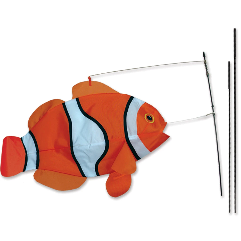 Swimming Fish Recumbent Bike Flag - Clownfish 3 Swimming Fish Recumbent Bike Flag - Clownfish