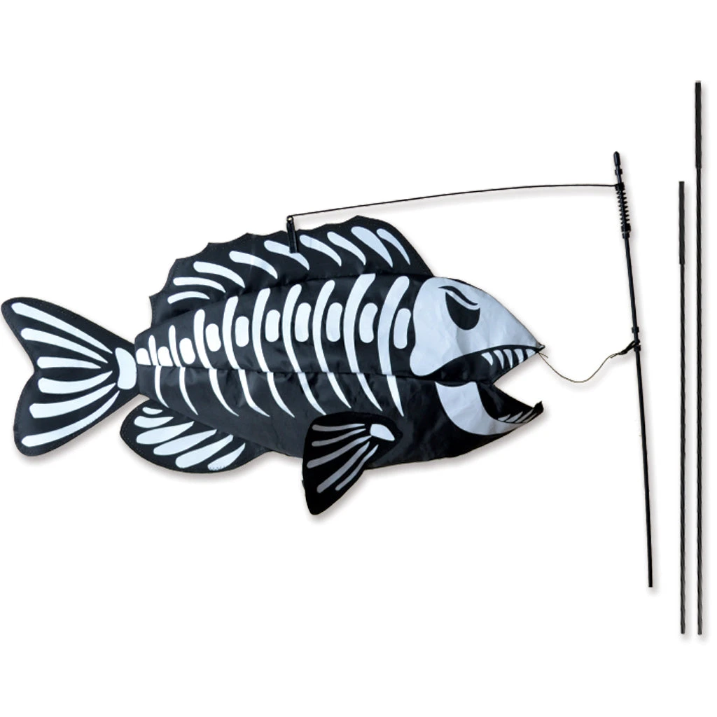 Swimming Fish Recumbent Bike Flag - Fish Bones 3 Swimming Fish Recumbent Bike Flag - Fish Bones