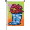 12 In. Flag - Flower Rain Boots -Kite And Flag Shop 56259p FlowerRainboots Applique 1024