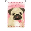 12 In. Flag - Pugs & Kisses -Kite And Flag Shop 56296p PugsAndKisses 1024