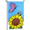 13 In. Enhanced Flag - Sunflower Friends -Kite And Flag Shop 56309p SunflowerFriends 1024