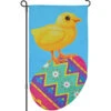 13 In. Enhanced Flag - Easter Egg 2 13 In. Enhanced Flag - Easter Egg -Kite And Flag Shop 56315p EasterEggChick AppliqueFlag 1024