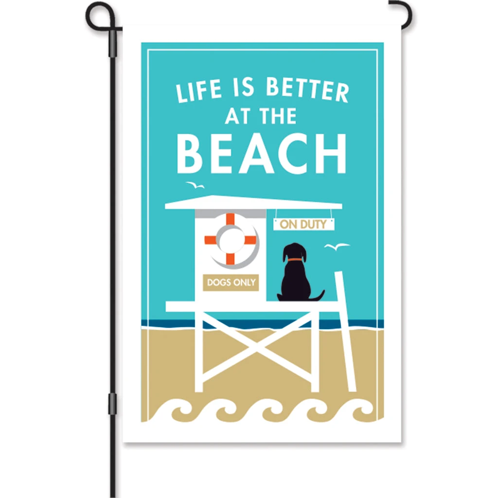 12 In. Flag - Life Is Better At The Beach 3 12 In. Flag - Life Is Better At The Beach