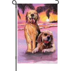 12 In. Flag - Beach Dogs