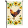 12 In. Flag - Sunflower Rooster -Kite And Flag Shop 56349p Sunflower Rooster 1024