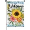 12 In. Flag - Welcome Flowers -Kite And Flag Shop 56363p WelcomeFlowers Garden 1024