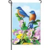 12 In. Flag - Floral Bluebirds 1 12 In. Flag - Floral Bluebirds -Kite And Flag Shop 56364p FloralBluebirds Garden 1024