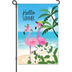 12 In. Flag - Summer Flamingo
