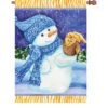28 In. Flag - Snowman And Owl 1 28 In. Flag - Snowman And Owl -Kite And Flag Shop 57031g SnowmanAndOwl