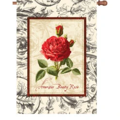 28 In. Flag - American Beauty Rose
