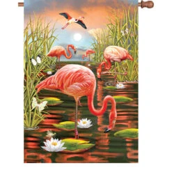 28 In. Flag - Flamingo Sunset