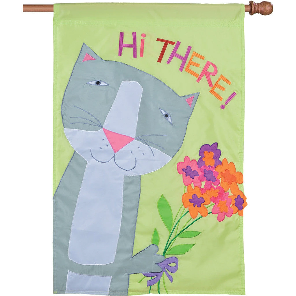 Applique Flag - Hi There! 3 Applique Flag - Hi There!