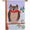 Applique Flag - Winter Owl 1 Applique Flag - Winter Owl -Kite And Flag Shop 57109
