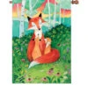 28 In. Flag - Fox Family 1 28 In. Flag - Fox Family -Kite And Flag Shop 57121g FoxFamily