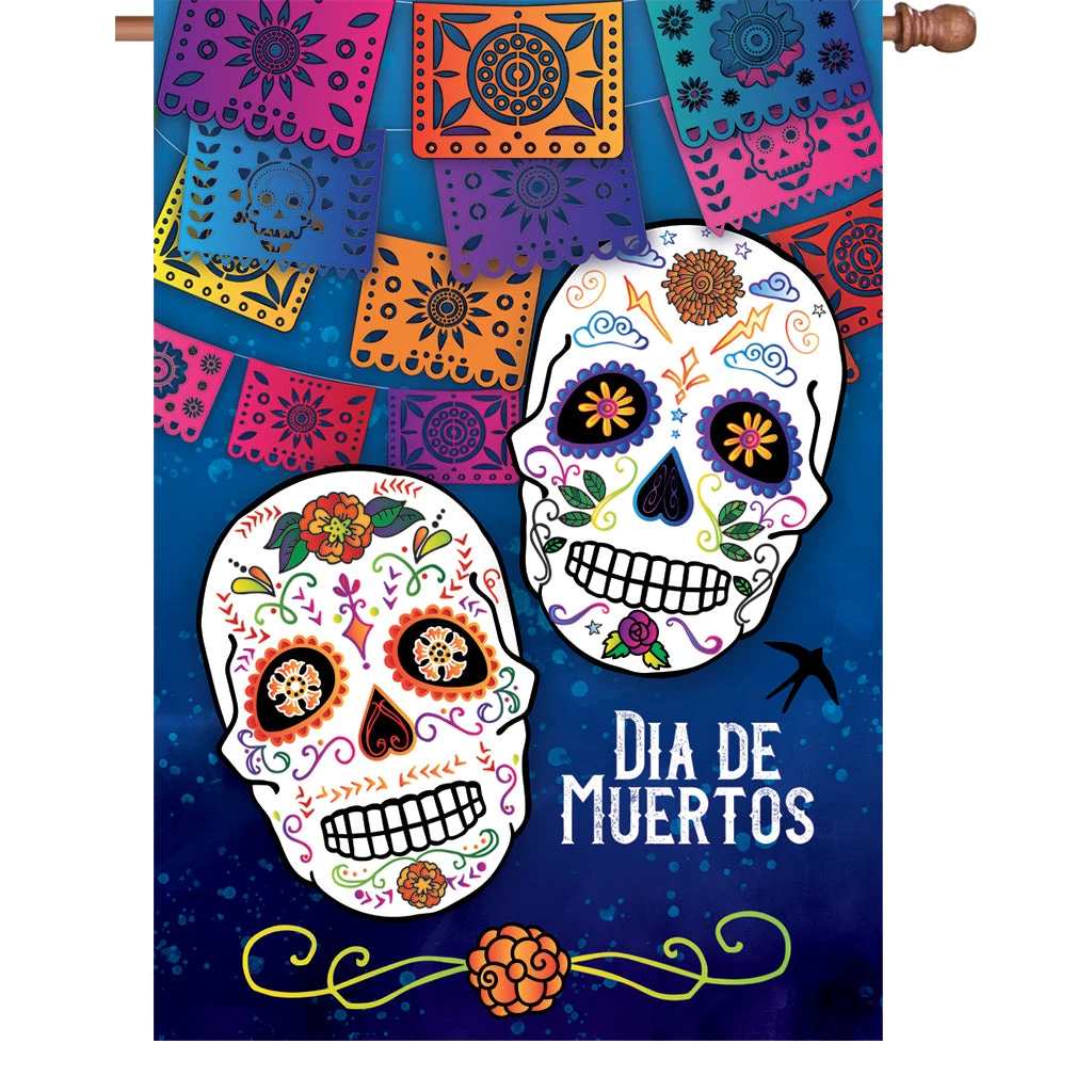 28 In. Flag - Dia De Meurtos (Day Of The Dead) 3 28 In. Flag - Dia De Meurtos (Day Of The Dead)