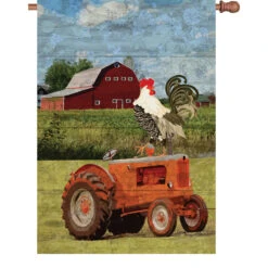 28 In. Flag - Farmers Market Rooster