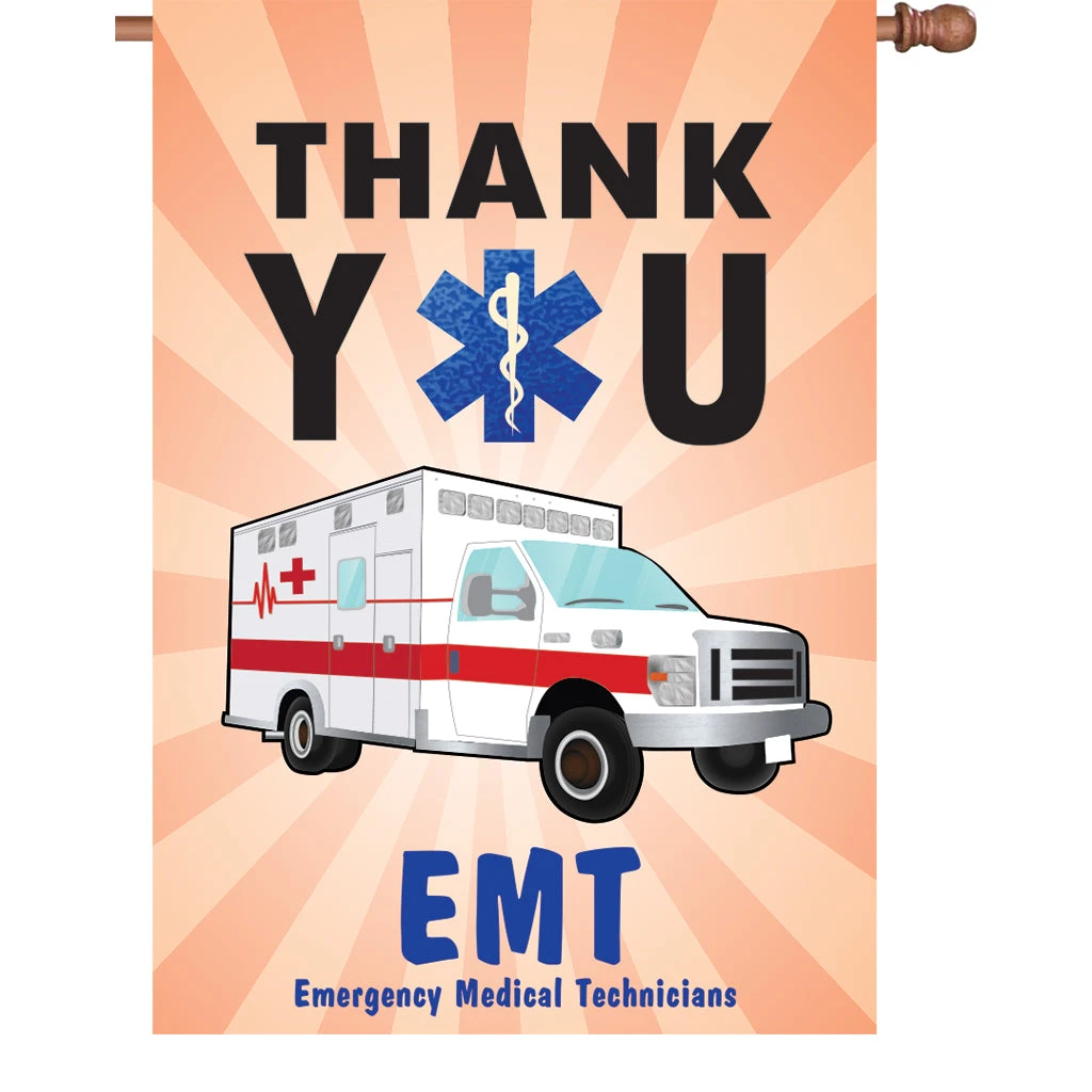 28 In. Flag - Thank You EMT 3 28 In. Flag - Thank You EMT