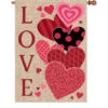 28 In. Flag - Love Hearts -Kite And Flag Shop 57373p LoveHearts House 1024