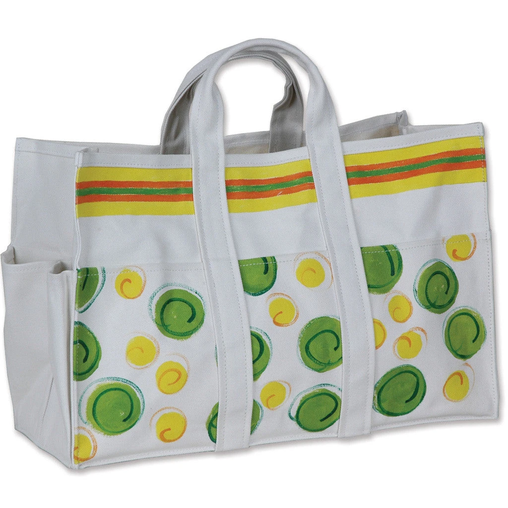 Canvas Tote Bag & Gloves - Summer Dot 3 Canvas Tote Bag & Gloves - Summer Dot